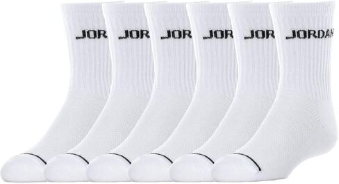 مجموعة من 6 جوارب من Jordan Jumpman - مقاس الأولاد 5Y-7Y/9-11 (مقاس الجورب) in Saudi Arabia