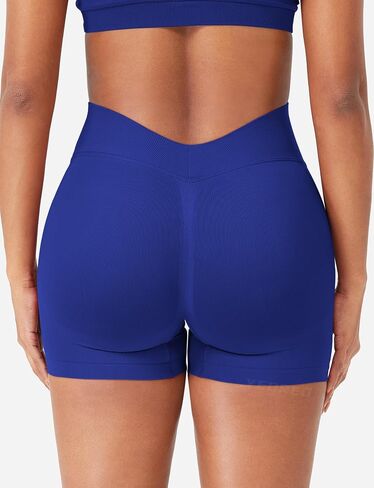 YEOREO SoftHue Workout Shorts for Women 3.6" Gym Impact Hidden Scrunch V Back Biker Shorts High Waisted Tummy Control Yoga in Saudi Arabia