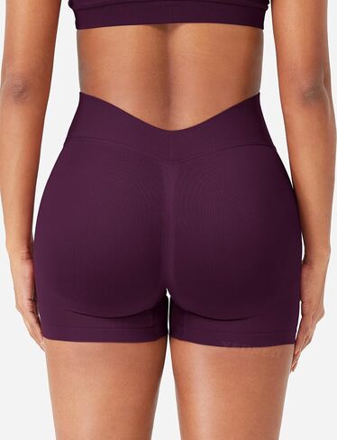 YEOREO SoftHue Workout Shorts for Women 3.6" Gym Impact Hidden Scrunch V Back Biker Shorts High Waisted Tummy Control Yoga in Saudi Arabia
