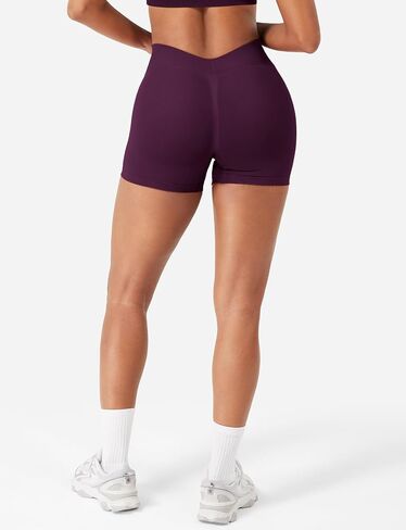 YEOREO SoftHue Workout Shorts for Women 3.6" Gym Impact Hidden Scrunch V Back Biker Shorts High Waisted Tummy Control Yoga in Saudi Arabia