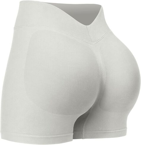 YEOREO SoftHue Workout Shorts for Women 3.6" Gym Impact Hidden Scrunch V Back Biker Shorts High Waisted Tummy Control Yoga in Saudi Arabia