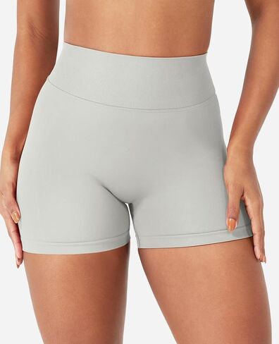 YEOREO SoftHue Workout Shorts for Women 3.6" Gym Impact Hidden Scrunch V Back Biker Shorts High Waisted Tummy Control Yoga in Saudi Arabia