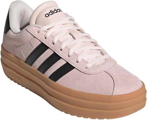 adidas Women's VL Court Bold Sneaker, Wonder Quartz/Black/Wonder Beige, 6 in Saudi Arabia