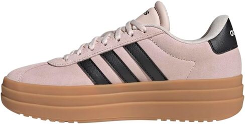 adidas Women's VL Court Bold Sneaker, Wonder Quartz/Black/Wonder Beige, 6 in Saudi Arabia