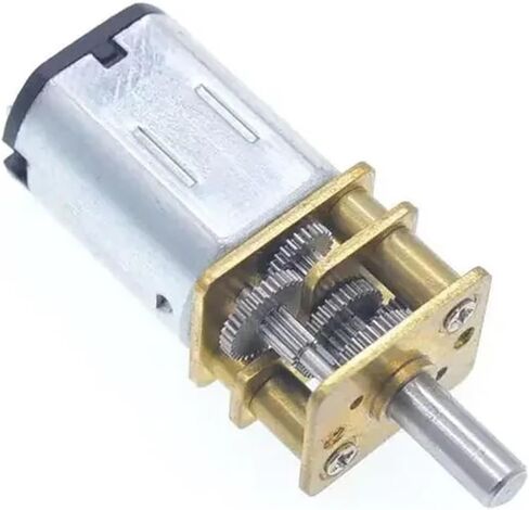 محرك تروس DC مع علبة تروس معدنية، 3V-12V، 30-1000RPM، خرج 4W، عزم دوران 4KG.CM (60rpm 6V) in Saudi Arabia