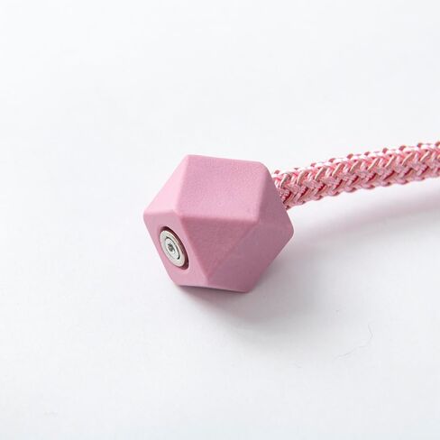 Magnetic Curtain Tiebacks – Handmade Rope Holdbacks with Strong Magnets, Decorative Twist Cord Drapery Holders for Window Curtains(Pink, 2) in Saudi Arabia