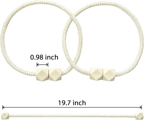 أربطة ستائر مغناطيسية - حوامل حبال مصنوعة يدويًا مع مغناطيس قوي، حاملات ستائر بحبل ملتوي مزخرف لستائر النوافذ (وردي، 2) in Kuwait