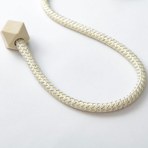 أربطة ستائر مغناطيسية - حوامل حبال مصنوعة يدويًا مع مغناطيس قوي، حاملات ستائر بحبل ملتوي مزخرف لستائر النوافذ (وردي، 2) in Kuwait