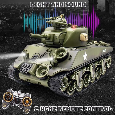 US-M1A2 RC Tank 1/18 Remote Control Tank That Shoots BBS, RC Tanks 23 Channel Full Function with Rotating Turret Lights, Sound, Smoke, RC Military Vehicles Toys for Kids & Adults in Saudi Arabia
