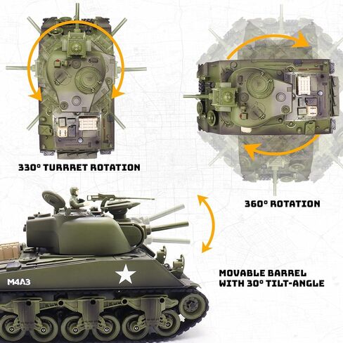 US-M1A2 RC Tank 1/18 Remote Control Tank That Shoots BBS, RC Tanks 23 Channel Full Function with Rotating Turret Lights, Sound, Smoke, RC Military Vehicles Toys for Kids & Adults in Saudi Arabia