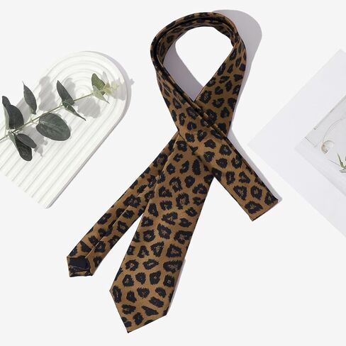 Classic Leopard Necktie for Men - Fashion Cheetah Print Tie for Business Wedding Party in Saudi Arabia