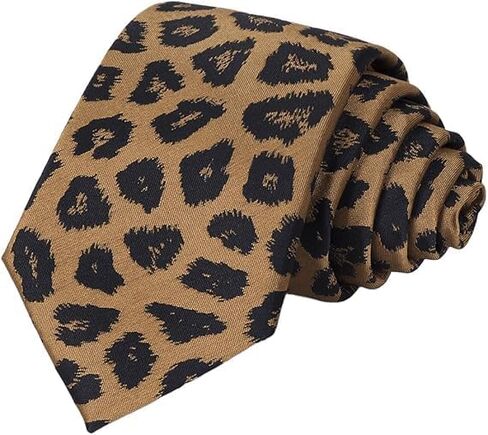 Classic Leopard Necktie for Men - Fashion Cheetah Print Tie for Business Wedding Party in Saudi Arabia