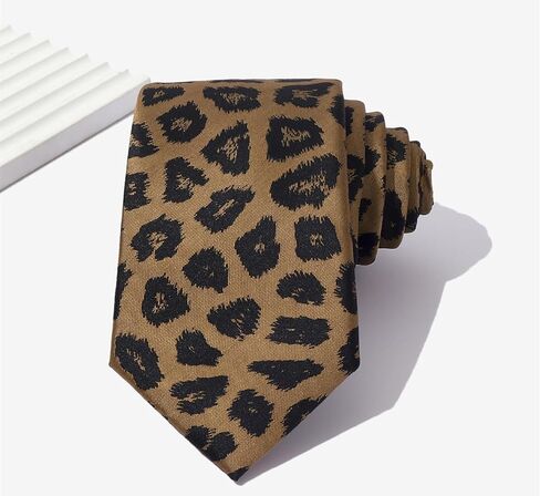 Classic Leopard Necktie for Men - Fashion Cheetah Print Tie for Business Wedding Party in Saudi Arabia