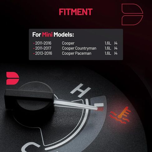 BDFHYK 902-5188 مجموعة مبيت منظم حرارة سائل تبريد المحرك متوافقة مع Mini 2011-2016 Cooper، 2011-2017 Cooper Countryman، 2013-2016 Paceman 1.6L l4 استبدال 11538674895 11538671513 11537647751 in Saudi Arabia