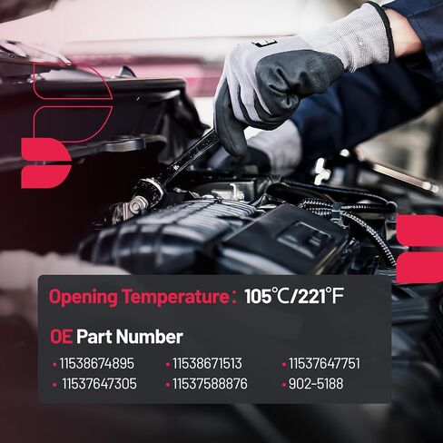 BDFHYK 902-5188 مجموعة مبيت منظم حرارة سائل تبريد المحرك متوافقة مع Mini 2011-2016 Cooper، 2011-2017 Cooper Countryman، 2013-2016 Paceman 1.6L l4 استبدال 11538674895 11538671513 11537647751 in Saudi Arabia