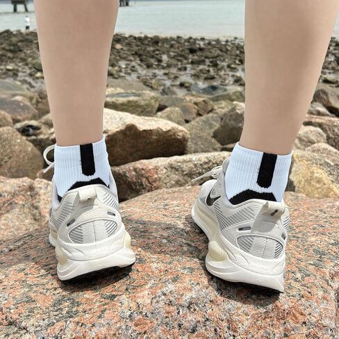 DEESEEUS Ankle Socks Athletic Running Low Cut Cushioned Anti-Blister Tab Sports Socks for Men Women 6 Pairs in Saudi Arabia