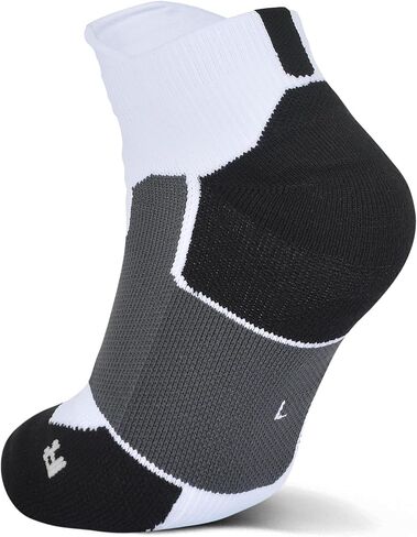 DEESEEUS Ankle Socks Athletic Running Low Cut Cushioned Anti-Blister Tab Sports Socks for Men Women 6 Pairs in Saudi Arabia