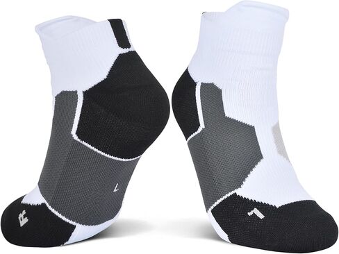 DEESEEUS Ankle Socks Athletic Running Low Cut Cushioned Anti-Blister Tab Sports Socks for Men Women 6 Pairs in Saudi Arabia