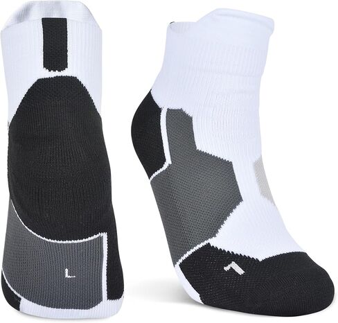 DEESEEUS Ankle Socks Athletic Running Low Cut Cushioned Anti-Blister Tab Sports Socks for Men Women 6 Pairs in Saudi Arabia