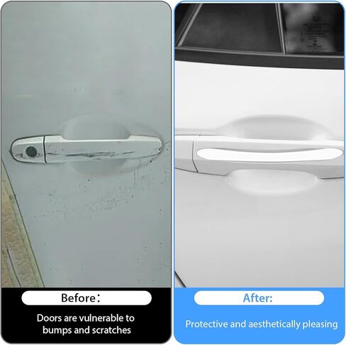 4Pcs Silicone Car Door Edge Guards, Anti-Collision Bumper Guard Protector Clear Strips Protector Universal Car Door Protectors Trim Molding for Sedans SUV Bumper Rearview Mirror (Transparent) in Kuwait
