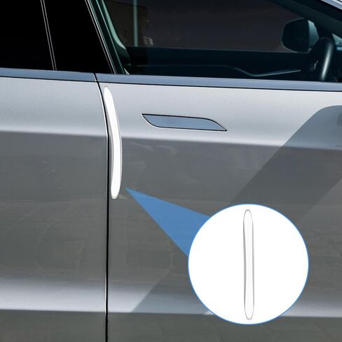 4Pcs Silicone Car Door Edge Guards, Anti-Collision Bumper Guard Protector Clear Strips Protector Universal Car Door Protectors Trim Molding for Sedans SUV Bumper Rearview Mirror (Transparent) in Kuwait