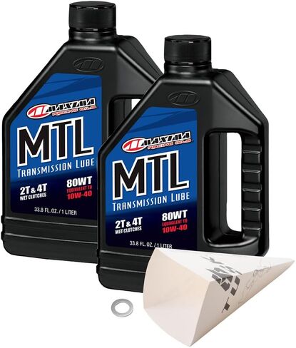 TUSK 2-Stroke Oil Change Kit – Maxima MTL 80W Transmission Fluid, M14 Crush Washer, Funnel & Gloves – Fits Yamaha Banshee 1987–2006 – ATV-Specific Maintenance Kit in Saudi Arabia