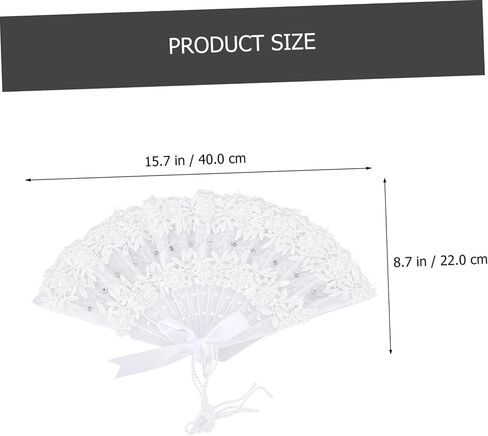 Bride Pearl Fan Handmade Lace Handheld Wedding Fan for Brides Ladies and Dance Performances Wedding Prop and Guests in Saudi Arabia