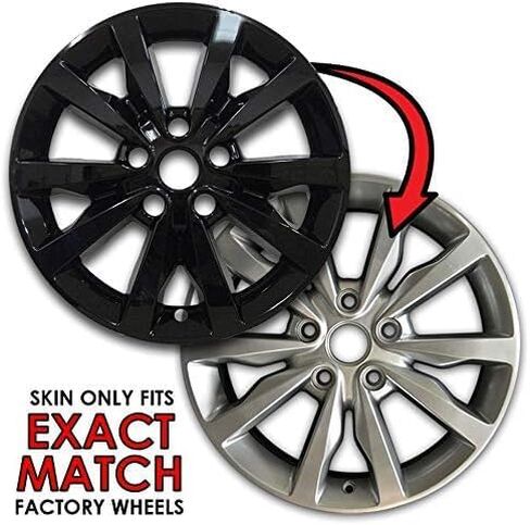 18" 4pc Gloss Black Wheel Skins (Set of 4) for Dodge Durango 2014-2022 in Saudi Arabia