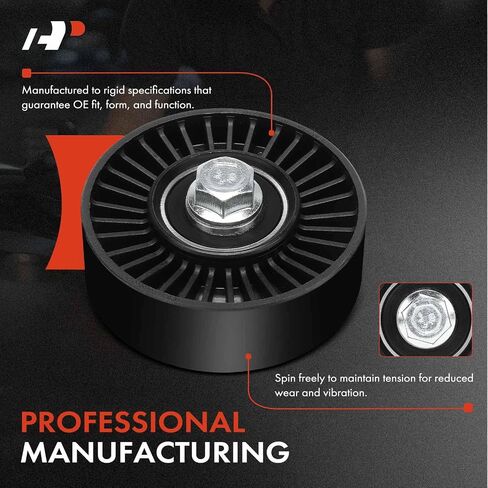 A-Premium Belt Idler Pulley Compatible with BMW 323i 2006-2007 2011, 325i 2006, 325xi 2006, 328i, 328i xDrive, 328xi, 330i, X5, 525i, 525xi, 528i, 528i xDrive, 528xi, 530i, 530xi, X3, 128i in Saudi Arabia