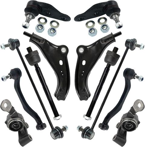 TRQ Front Steering & Suspension Kit Ball Joint Control Arm Bushing Control Arm with Ball Joint Sway Bar Stabilizer Link Tie Rod Compatible with 2007-2015 Mini Cooper in Saudi Arabia
