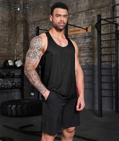 Boyzn Men's 1, 3 or 5 Pack Y-Back Workout Tank Tops, Athletic Muscle Gym Tank Tops, Fitness Bodybuilding Sleeveless T-Shirts in Kuwait