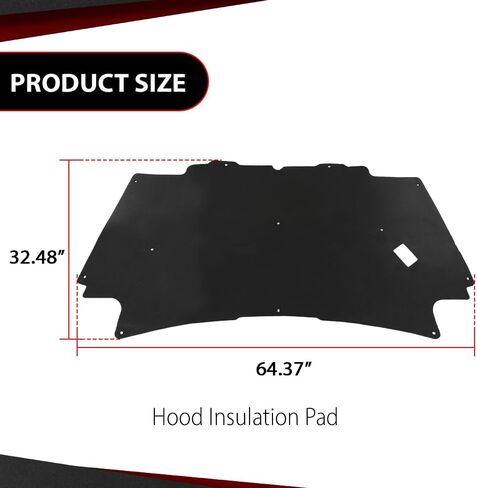CROSSDESIGN Hood Insulation Pad 1/2" Heat Blanket & Clips Compatible with Dodge Ram 1500 2002-2008/ Fit Dodge Ram 2500 3500 2003-2009 Black in Saudi Arabia