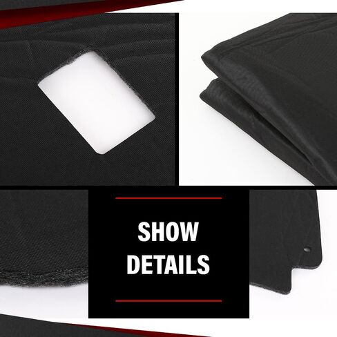 CROSSDESIGN Hood Insulation Pad 1/2" Heat Blanket & Clips Compatible with Dodge Ram 1500 2002-2008/ Fit Dodge Ram 2500 3500 2003-2009 Black in Saudi Arabia