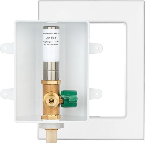 1/2 inch Crimp PEX-B Pre-Assembled Ice Maker Outlet Box Valve 1/4 inch Recessed Refrigerator Water Line Wall Box with Shut Off Valve LI-ZBQH-520 in Kuwait