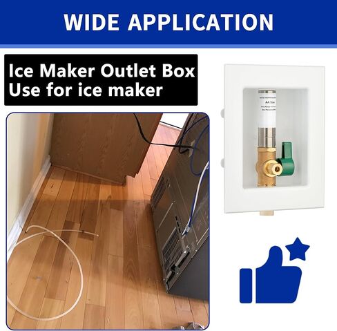 1/2 inch Crimp PEX-B Pre-Assembled Ice Maker Outlet Box Valve 1/4 inch Recessed Refrigerator Water Line Wall Box with Shut Off Valve LI-ZBQH-520 in Kuwait