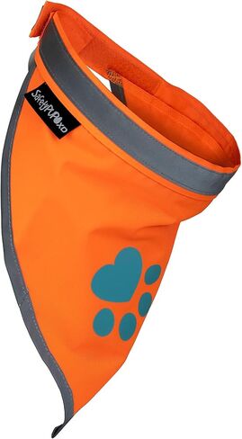 Orange Dog Bandana. Hi-Visibility Reflective, Blaze Orange Velcro Bandana for Large and Small Pets. Safety Accessories for Walking, Camping, and Off Leash Exploration. in Saudi Arabia