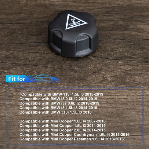 Rldym Radiator Coolant Reservoir Expansion Filler Tank Cap Cover 17132754264 17117639024 for BMW F01 F02 F03 F04 F07 F12 F13 F39 F48 E70 E71 E72 I01 and More Series in Saudi Arabia
