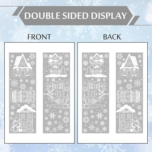 Extra Large Halloween Window Clings Ghost Witch Hat Pumpkin Window Stickers Double-Sided Glass Decals for Home Classroom Office Party Decoration, 4 Sheets in Saudi Arabia