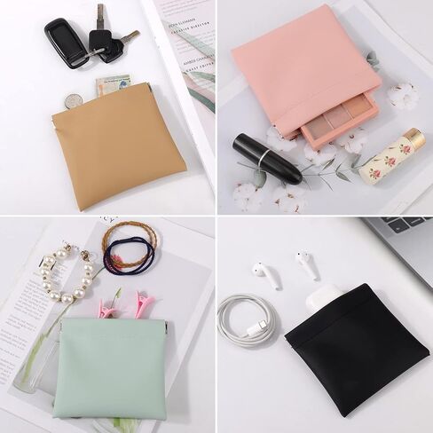 4 PCS Small Makeup Bag for Purse, Mini Portable Cosmetic Bags for Women, Coin Purse Lipstick Cosmetic Accessories Organizer, Small Travel Kit Storage Pouch in Saudi Arabia