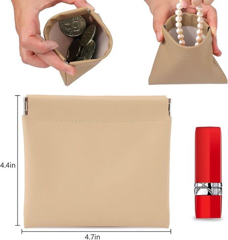 4 PCS Small Makeup Bag for Purse, Mini Portable Cosmetic Bags for Women, Coin Purse Lipstick Cosmetic Accessories Organizer, Small Travel Kit Storage Pouch in Saudi Arabia