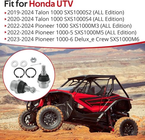JAVIK 2Pcs Front Upper Ball Joints Compatible with Honda 2019-2024 Talon 1000 Pioneer 1000 Pioneer 1000-5 Pioneer 1000-6 SXS1000 OEM# 51375-HL6-A02 in Saudi Arabia
