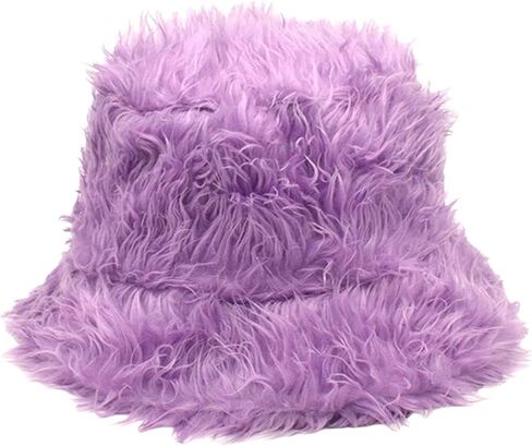 Fuzzy Warm Bucket Hat Plush Fisherman Hat Cotton Bucket Hats Classic Cloche Winter Hat in Saudi Arabia