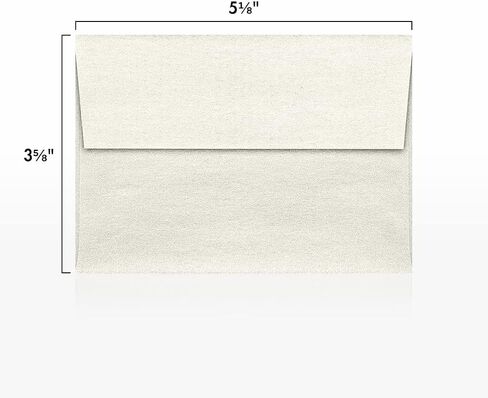 LUXPaper A1 Invitation Envelope in 80 lb Silver Metallic for 3 1/2 x 4 7/8 Cards, Printable Envelopes for Invitations, with Peel and Press, 50 Pack, Envelope Size 3 5/8 x 5 1/8 (Silver) in Saudi Arabia