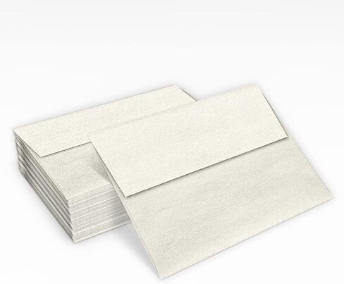 LUXPaper A1 Invitation Envelope in 80 lb Silver Metallic for 3 1/2 x 4 7/8 Cards, Printable Envelopes for Invitations, with Peel and Press, 50 Pack, Envelope Size 3 5/8 x 5 1/8 (Silver) in Saudi Arabia