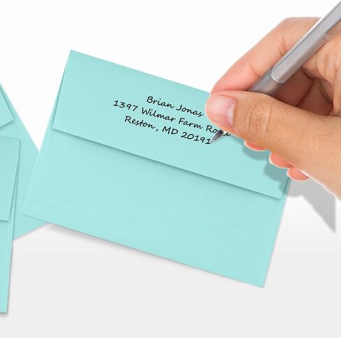 LUXPaper A1 Invitation Envelope in 80 lb Silver Metallic for 3 1/2 x 4 7/8 Cards, Printable Envelopes for Invitations, with Peel and Press, 50 Pack, Envelope Size 3 5/8 x 5 1/8 (Silver) in Kuwait
