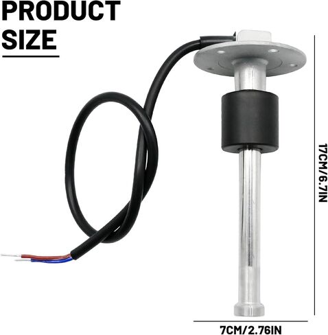 MDEOOSKY 0-90 Ohm Fuel Sending Unit, 6"/150mm Waterproof Water Level Gauge Sensor, Stainless Steel Gas Water Fuel Tank Sender Sensor for Boat Marine Car RV Truck Motorcycle in Saudi Arabia