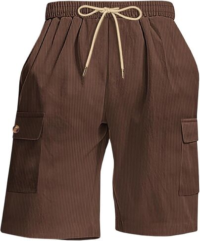 Men's Cargo Shorts Elastic Waist Loose Lightweight Comfortable Shorts in Saudi Arabia