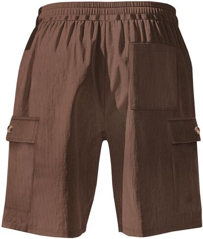 Men's Cargo Shorts Elastic Waist Loose Lightweight Comfortable Shorts in Saudi Arabia