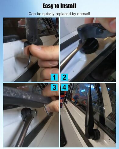 2 Pcs Front Wiper Blade Set Fit for Jeep Wrangler YJ 1987-2006 Replace 83505425 19712.01, A Pair of Front Windshield Wiper Blade in Saudi Arabia
