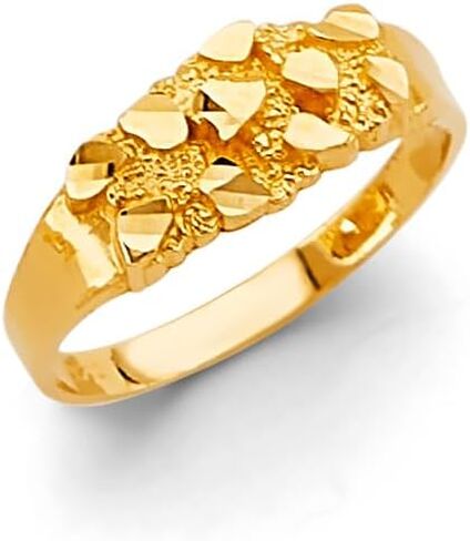 14k Yellow Gold Nugget Ring in Saudi Arabia